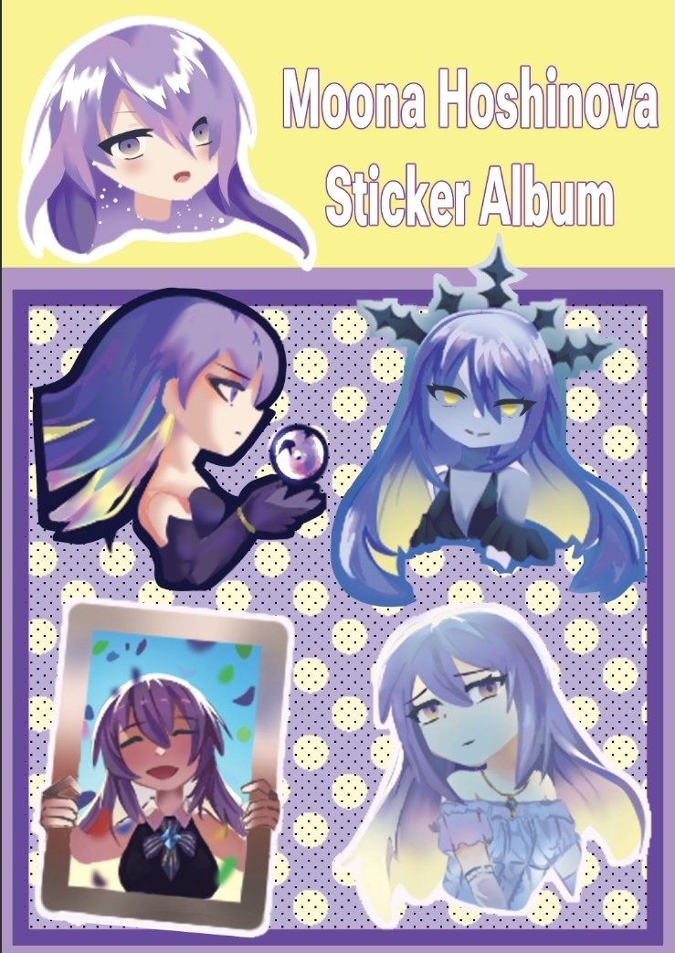 Acala_17_Cal's tweet photo. Moona hoshinova sticker album 🌙
Available on preorder and cf23!

https://t.co/pJl8FoJ3Ql
#moonahoshinova #hoshinovArt https://t.co/Ye3A37kfEA