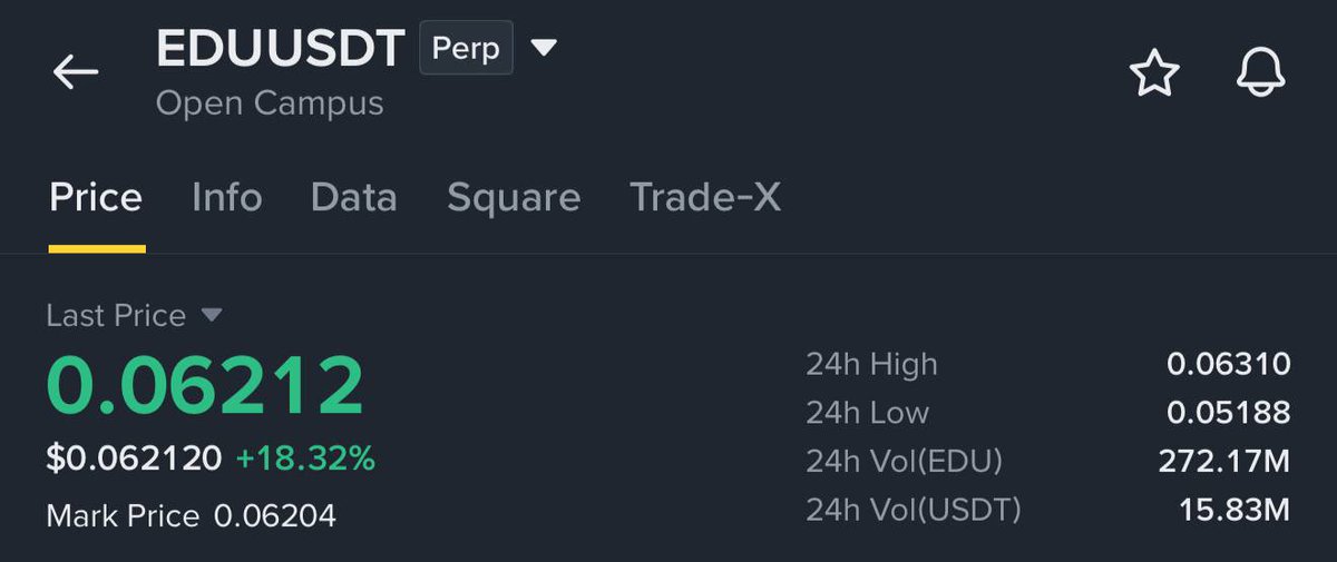TRADE - $EDU / $USDT

✍️ Entry Price - $0.06212

TARGET 1 -  $0.070
TARGET 2 - $0.080
TARGET 3 - $0.090
TARGET 4 - $0.12

🛑 Stop Loss Must Use - $0.050 
 [📷](