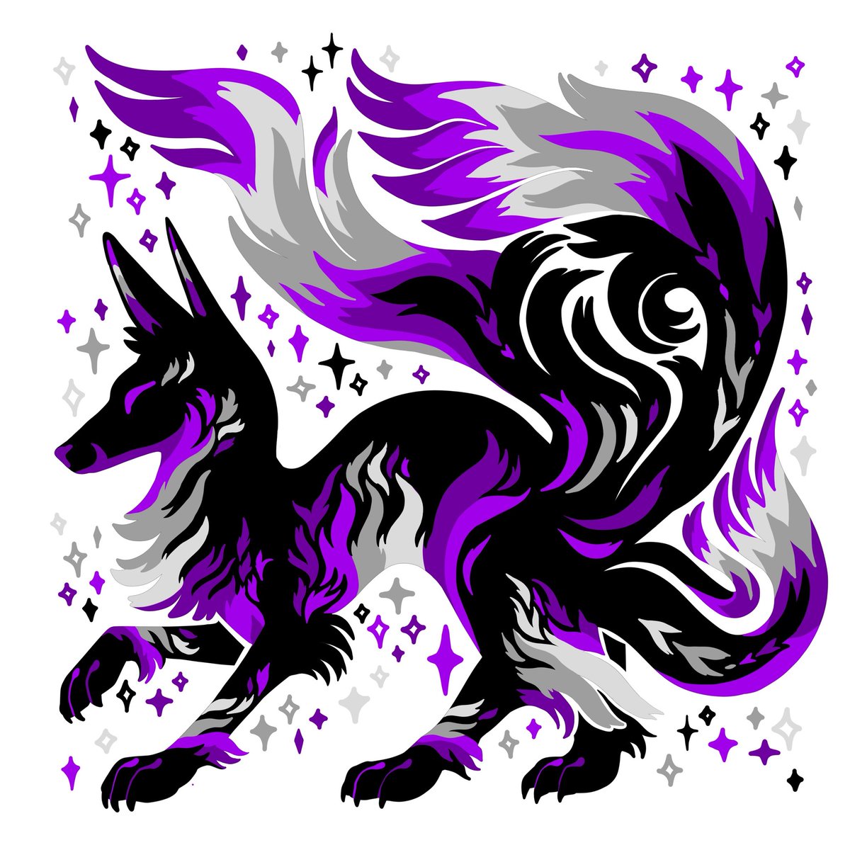 thingsbydiana's tweet photo. 💜🤍🖤 Ace Fox~ https://t.co/Ynl2JpwAbJ