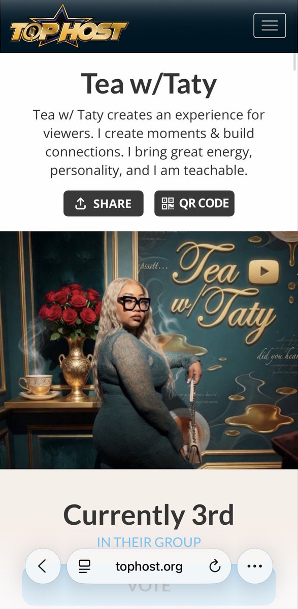 Trkoreannn's tweet photo. I was in 9th place before I shared the link out. Yall literally put me in Top 3 already lol &amp; I’m competing w people all around the world. I love yall!🫖🥺🤍

https://t.co/cAT41z0syd https://t.co/1Cfvvhc6Om