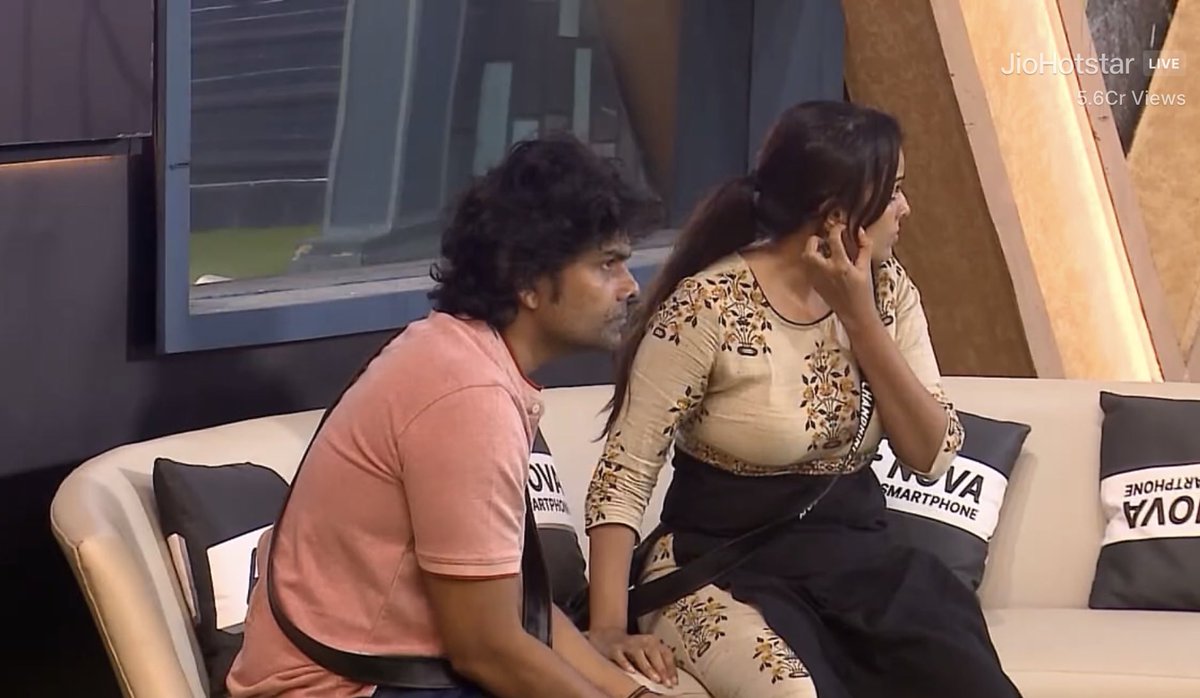 MajorSpecter's tweet photo. Both are clueless and don’t know why they’re inside the house! 
#biggbosstamil #biggbosstamil10 https://t.co/S2wPe7TgWX