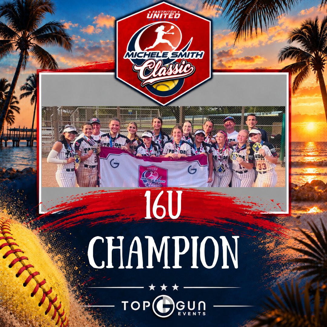 TopGunEvents's tweet photo. Elite teams showed out all weekend at the Michele Smith Classic Powered by Top Gun Events!💥

🏆18U Champion: Santa Fe Inferno Nowling/Thornton @FeNowling
🏆16U Champion: Tampa Mustangs Don @MustangsDon
🏆14U Champion: Georgia Impact Giggs @GeorgiaImpactFP

High level matchups. Championship grit. Built for moments like this.🥎
#TopGunEvents #MicheleSmithClassic #ClearwaterFL #Champion