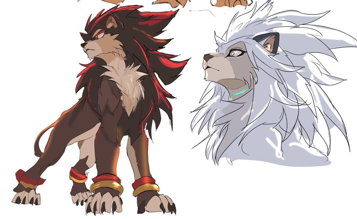 HedgehoG__blue's tweet photo. シャドウ&amp;シルバー（獅子Ver.） https://t.co/a0ayVQw54R