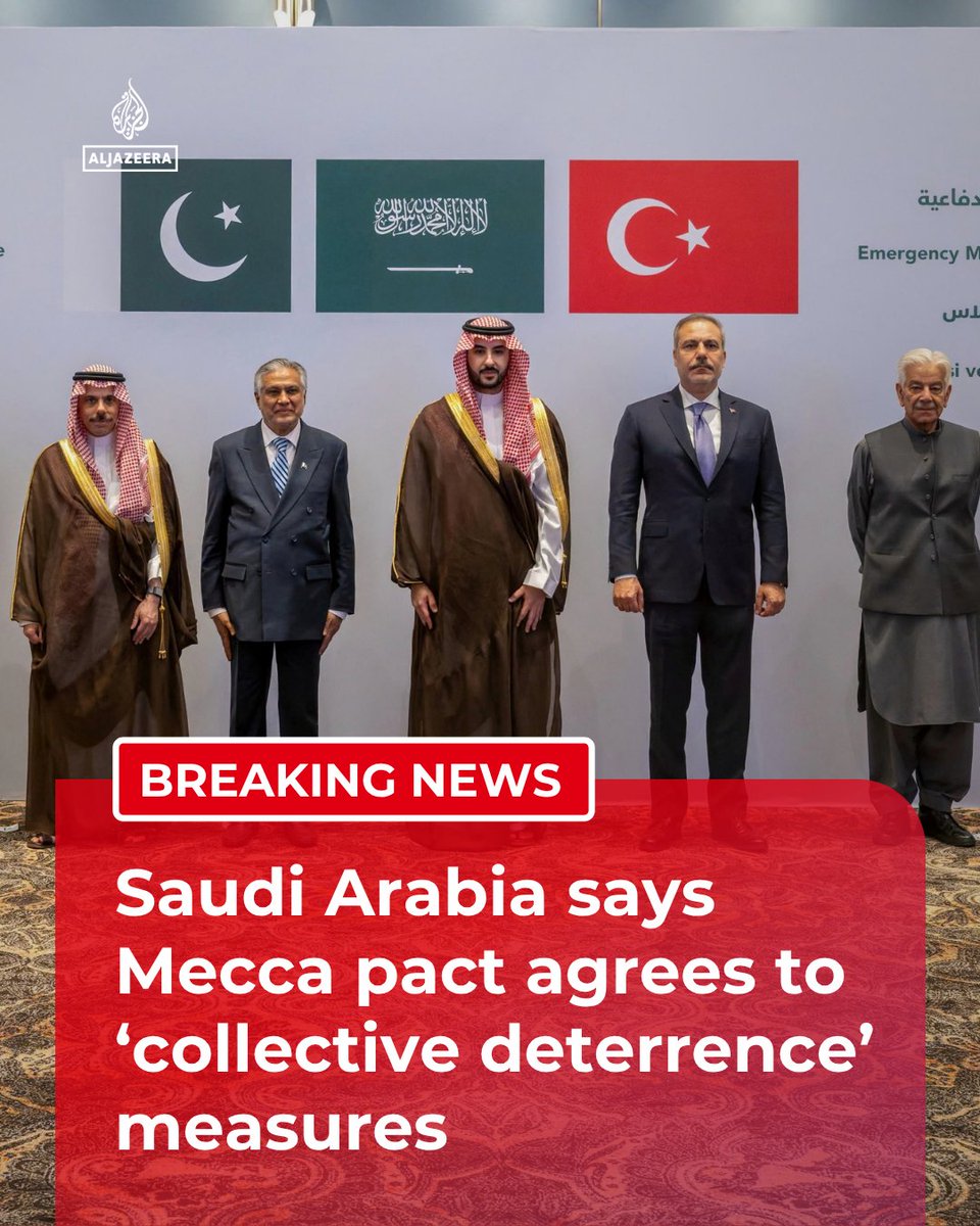 AJEnglish's tweet photo. Saudi Defence Minister Prince Khalid bin Salman said members of the Mecca alliance "agreed to activate collective deterrence measures" against the Houthis.

🔴 LIVE updates: https://t.co/ovZONYAKb4 https://t.co/Y9n0W1QCC1