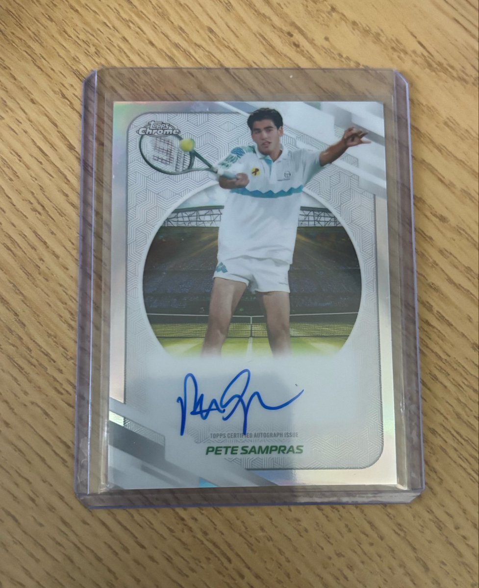 Barkans9's tweet photo. @CardPurchaser Pete Sampras on card auto https://t.co/UeuqFJl0Tt