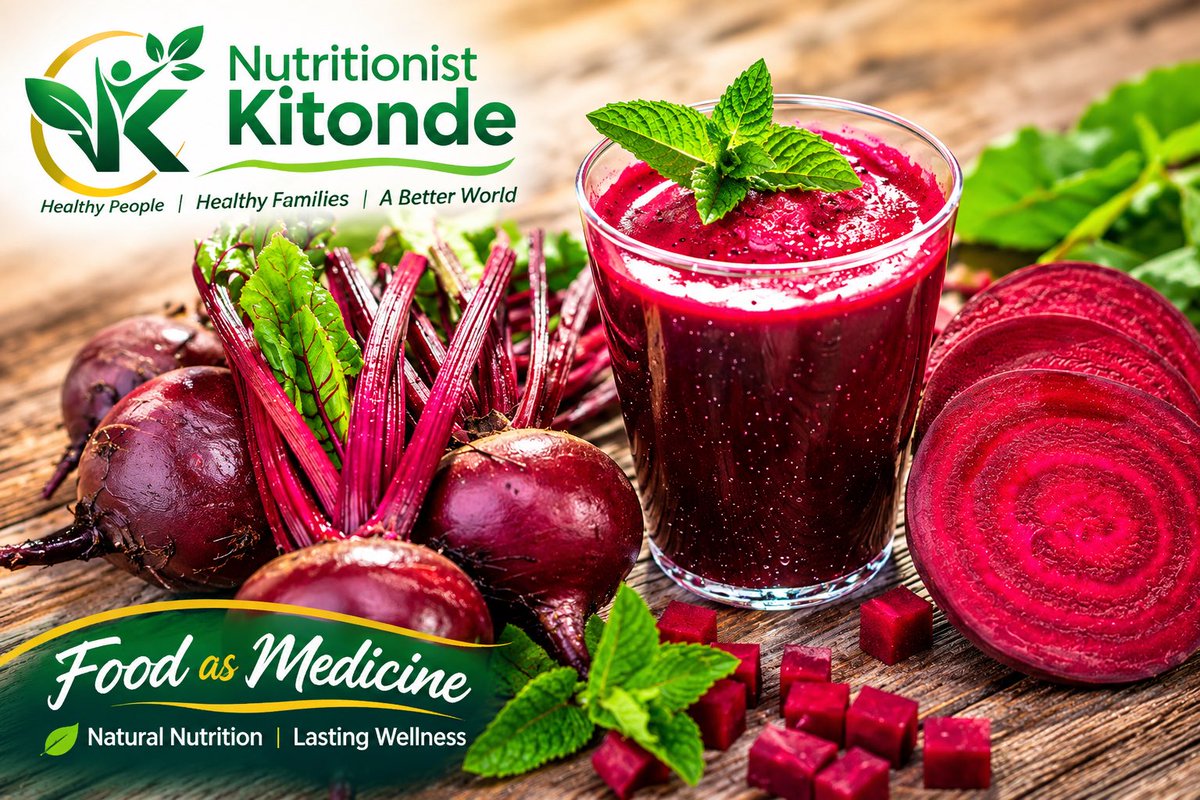 KitondeNutri's tweet photo. 🫜 BEETROOT BENEFITS ❤️

• Supports healthy blood pressure
• Rich in antioxidants
• Supports blood circulation
• Provides natural energy
• Supports exercise performance
• Good source of folate and other nutrients

Eat well. Live well. Stay well.
#FoodAsMedicine https://t.co/8o6tWlwLEj