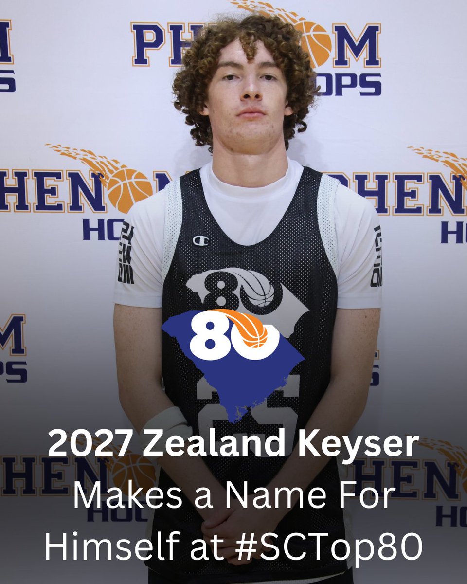 POBScout's tweet photo. 2027 Zealand Keyser made his presence known, as he took home MVP honors at the #SCTop80 in the Class of 2027. I break down what I saw from the senior guard. #PhenomHoops

@Zea1and_k @Phenom_Hoops https://t.co/dXaJaq8np7