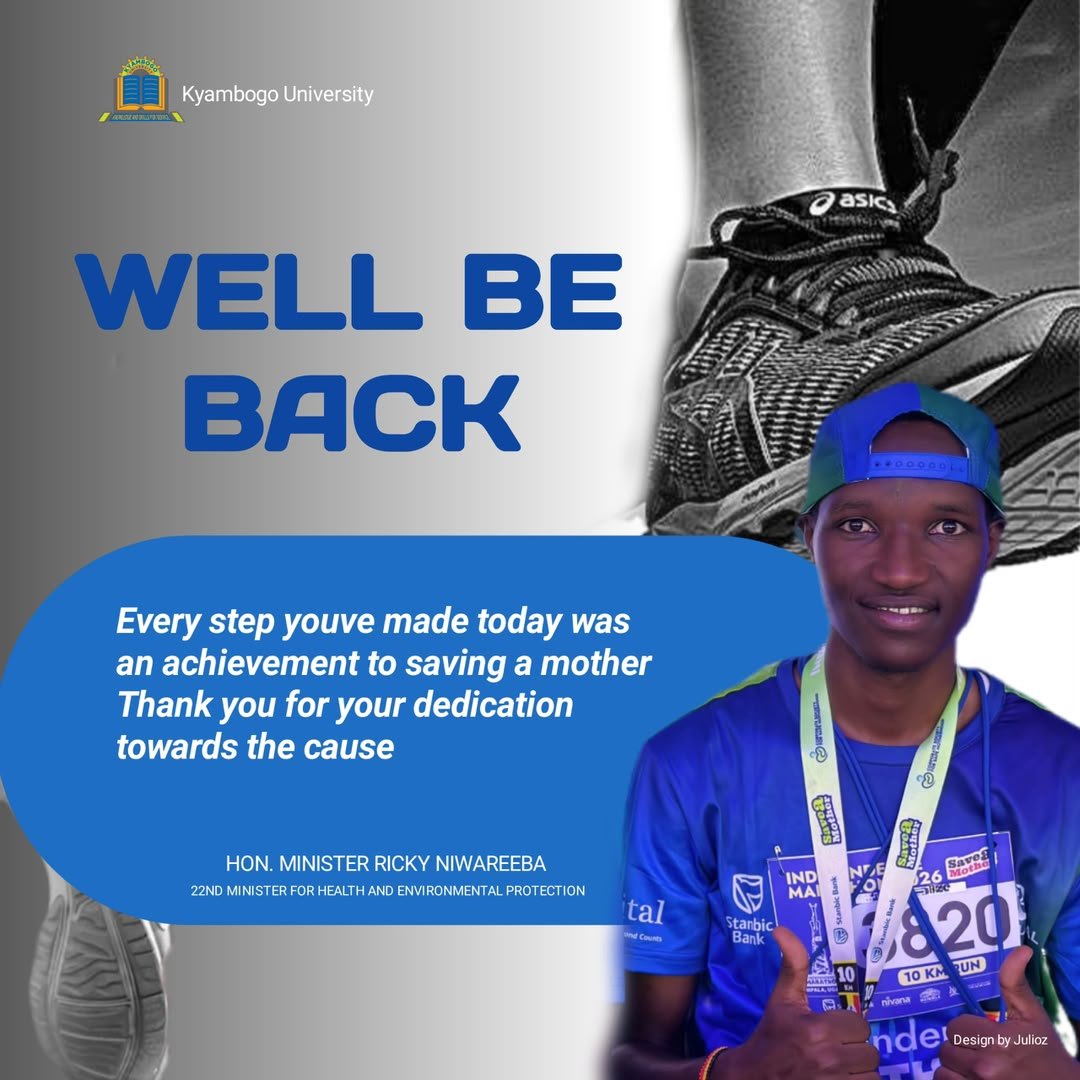 KNsamuye's tweet photo. "I’m grateful to have been part of a run dedicated to saving mothers’ lives. Winning a medal was special, but knowing that our steps contributed to a greater cause makes it even more meaningful."- Hon.@NiwareebaRicky
Minister @kyambogou

#SaveAMother
#StanbicIndependenceMarathon https://t.co/i85zW5ZnaL