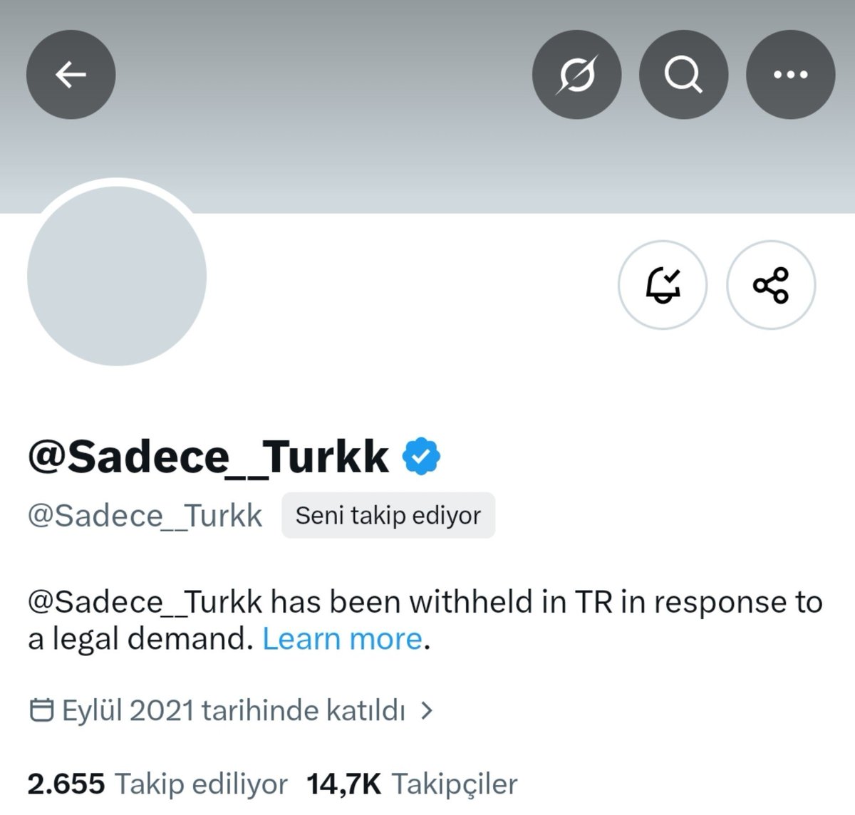 Turkcu_Oznur's tweet photo. An itibariyle 3. kez Türkiye'de erişime engellendim

Biz canımızdan geçtik, engellediğiniz hesaplar bize koymaz. 

Bilsem ki son nefesimi veriyorum 

TÜRK'ÜM 
TÜRKÇÜYÜM 
ATATÜRKÇÜYÜM https://t.co/XnUNyG8OST
