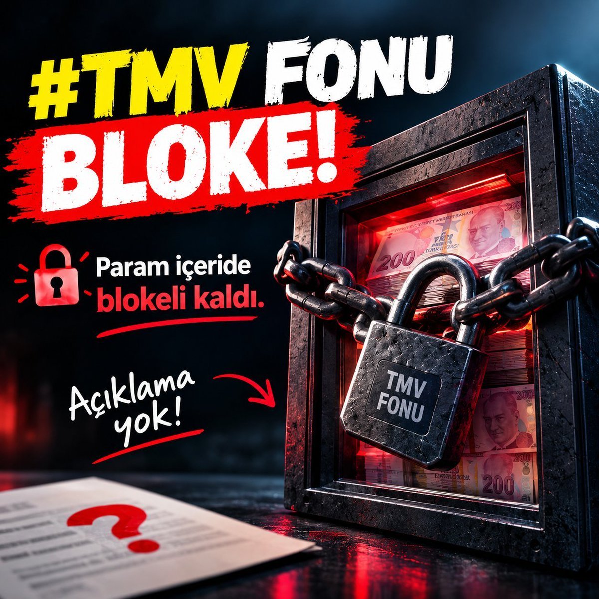 akaIgnorant's tweet photo. Denetlediğiniz kurumların, koyduğunuz kurallar çerçevesinde bizlere sunduğu, karşılığında fon yönetim ücreti aldığı fonlara paramızı koyduk, koyarken anında hesaba işleyen bakiye, satıp çekmek istediğimizde saçma sapan bir bloke yüzünden bekletiliyor 
#TMV #TMVBlokeKalksın 

📢 https://t.co/W9g4h9tEZq