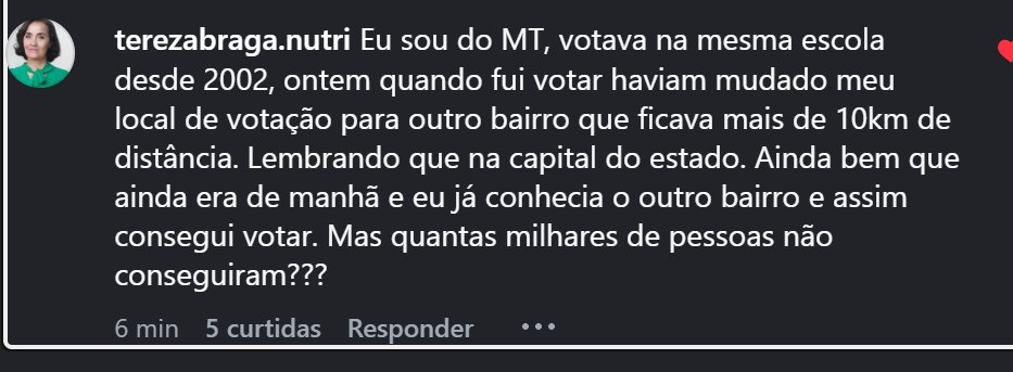 ThiagoResiste's tweet photo. ATENÇÃO!! MILHÕES de brasileiros tiveram o local de votação alterado SEM AVISO PRÉVIO!!

Só no Rio de Janeiro foram 640 mil pessoas!! Há indícios de que as sessões alteradas foram as em que o Lula obteve vitória contra Jair Bolsonaro em 2022!!

Estou recebendo MILHARES de denúncias de todos os estados, como essa abaixo!!

Isso EQUIVALENTE ao que a PRF fez em 2022, só que mais bem elaborado!!

É GOLPE!!!