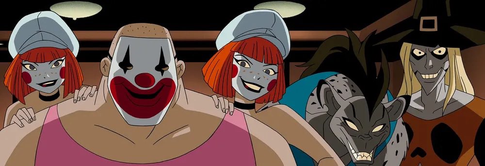 theworld_ender's tweet photo. I think when it comes to Joker’s crew they tend to look best when actual research is done to make a good majority of them look believably clown like while adding some odd one out designs like what Ghoul from return of the Joker has going on https://t.co/ik57BiJtAm