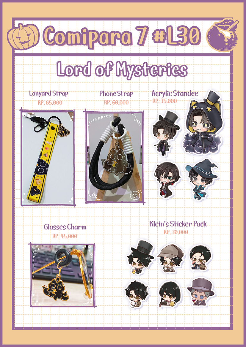 kagamicchi's tweet photo. [Likes ❤️ &amp; RT 🔂 are appreciated!]
Katalog Comipara 7 !   
☕️Booth #L30 
🗓️ 17-18 October 2026

 #lordofmysteries #HSR #kolor https://t.co/y4LMskwcqi