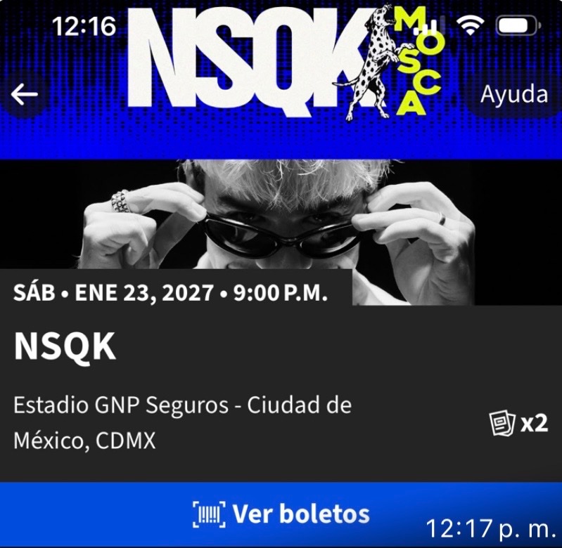 mtl_mej's tweet photo. MI MEJOR AMIGA NOS CONSIGUIÓ BOLETOS PARA NSQK, SOY FELIZ. 😭 https://t.co/KbIMCuMGRT