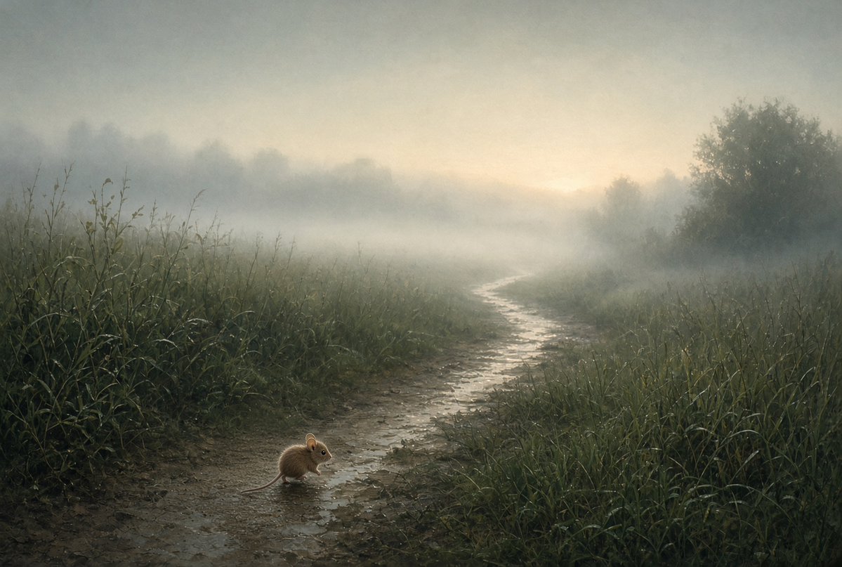 canvasblau's tweet photo. Wann löst sich der Nebel.
Die Maus geht trotzdem.
Sie wartet nicht auf klaren Weg.
🐭💛

#DieMaus #TrotzdemWeiter #Nebel https://t.co/EZiiFX2dF0