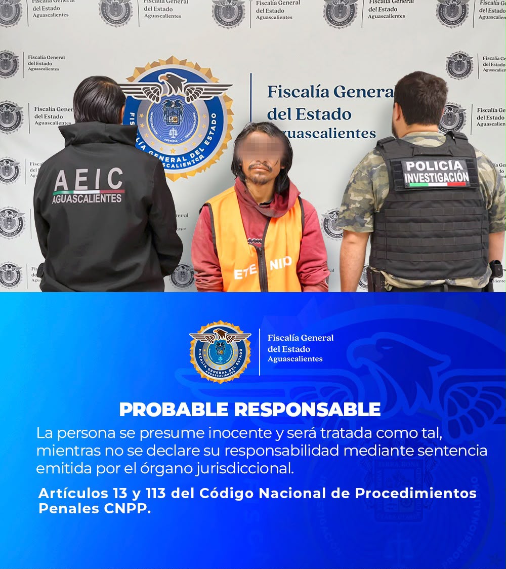 fgea_oficial's tweet photo. FISCALÍA DE AGUASCALIENTES CUMPLIMENTA ORDEN DE APREHENSIÓN POR HOMICIDIO EN SINALOA

•El señalado fue localizado y detenido en el municipio de Pabellón de Arteaga, tras permanecer fuera de dicha entidad para evadir la acción de la justicia. https://t.co/Tay1bQAAdi