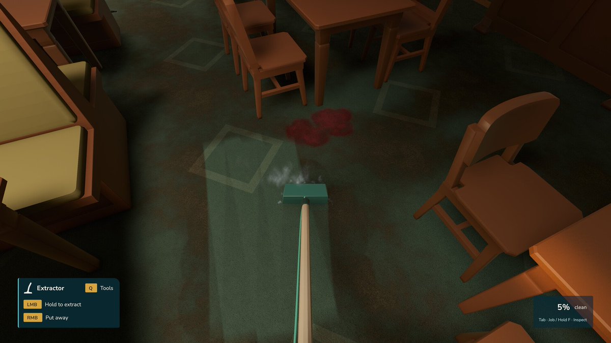 red_recs's tweet photo. Cozy Game Countdown: Carpet Daddy 🧹
Perfect for fans of Powerwash Simulator. Take on the role of a carpet cleaner as you tackle dirty stains, unlock powerful tools, and even listen to some fun beats along the way. Release date: TBA!
#indiegame #indiedev https://t.co/ZYvH8CR41c