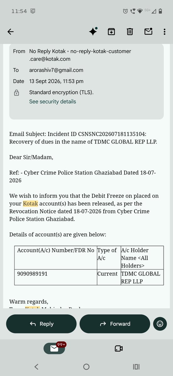 arorashiv7's tweet photo. @KotakBankLtd @udaykotak
I am not asking for a favour.
I am asking for implementation of an official release of a Debit Freeze, which your own bank has confirmed to me in writing.
Why is the branch still refusing to remove the restriction?
Please investigate your own branch.
@RBI https://t.co/fyo78Nhyf4