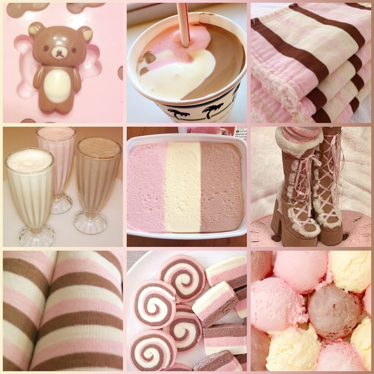 bearberryvee's tweet photo. i’m REALLY into neapolitan color palettes https://t.co/Y9G5jEl92X