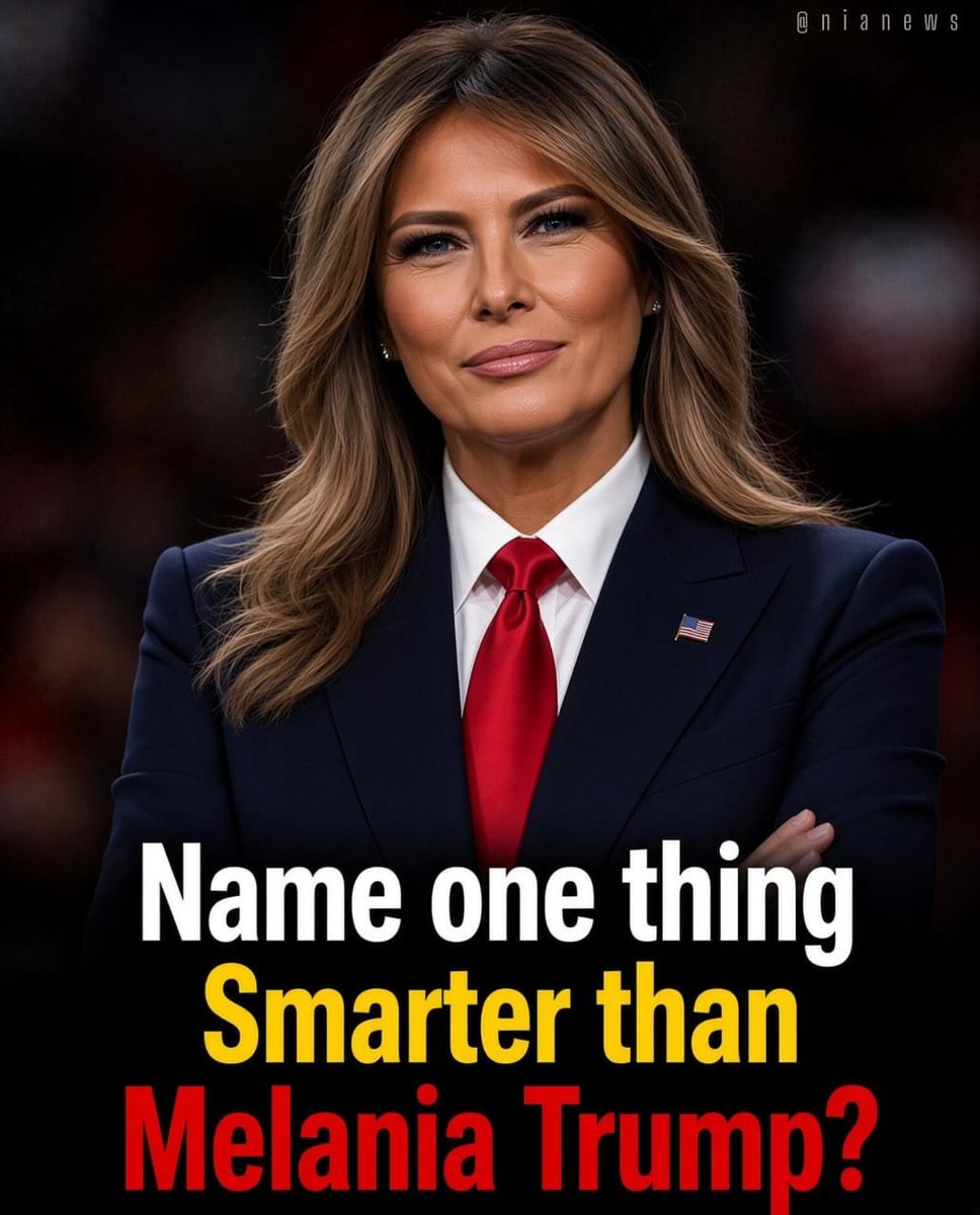 TrumpLoy0's tweet photo. Name one thing Smarter than Melania Trump?

I bet you can't!...She's smart, Intelligent and The Best! https://t.co/Y69vDmYBBv