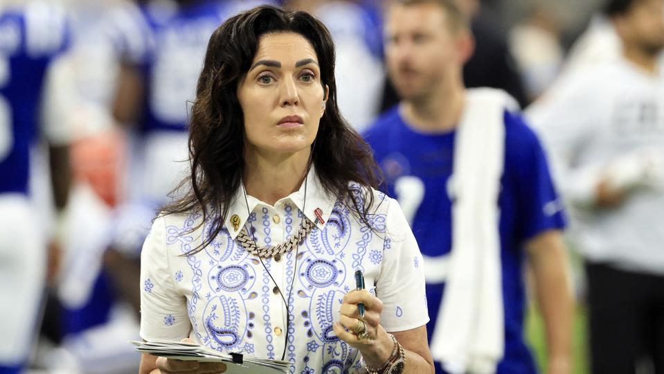 Forbes's tweet photo. Billionaire Colts Owner Carlie Irsay-Gordon Slammed Over ‘Weird’ Sideline Presence At NFL Games
https://t.co/v0iEB8JprU https://t.co/VdtQGgFF0O