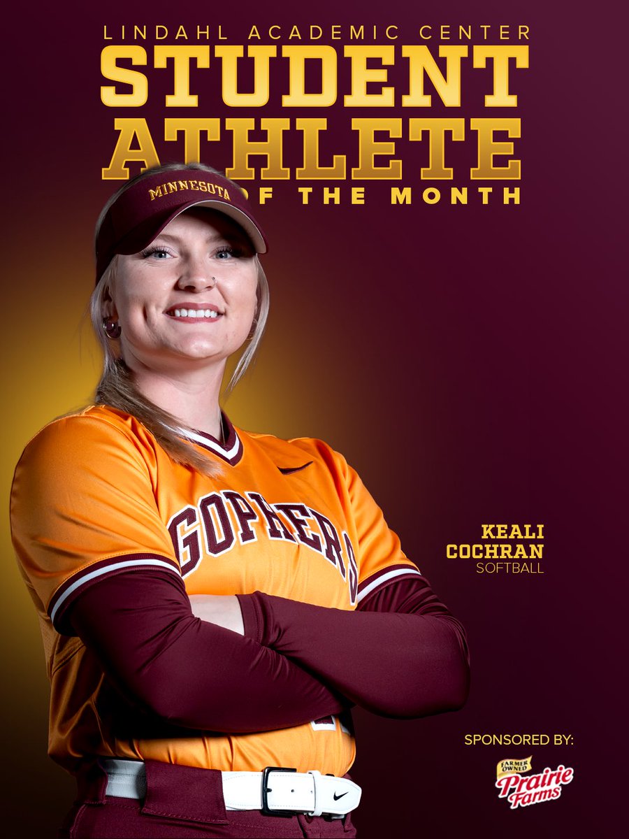 GopherSports's tweet photo. Your September Student Athletes of the Month‼️ Shoutout to @GopherCCTF Bader Alghamdi &amp; @GopherSoftball Keali Cochran for their accomplishments on the field &amp; course &amp; in the classroom

Sponsored by @PFDairy https://t.co/7cFtlbiPct