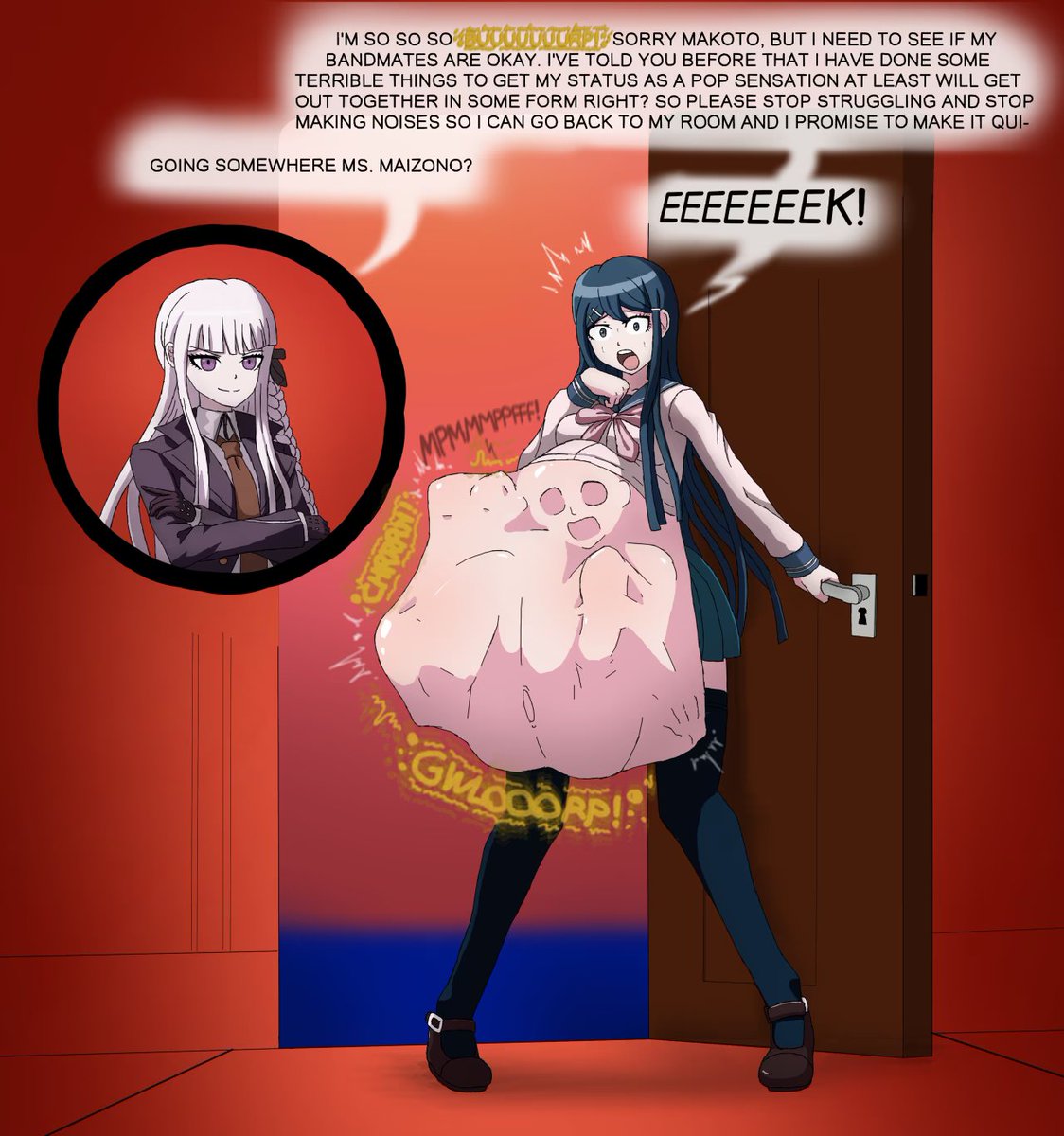 VoreMaizono's tweet photo. "Ello you all~ my name is Sayaka, you knew that already though"

"Hope you'll enjoy watching my performances, who knows.. show up to enough and you'll join my backstage crew~"

(No Connection to Danganronpa)
(Vore RP Account) https://t.co/IiBm6y6ZPn