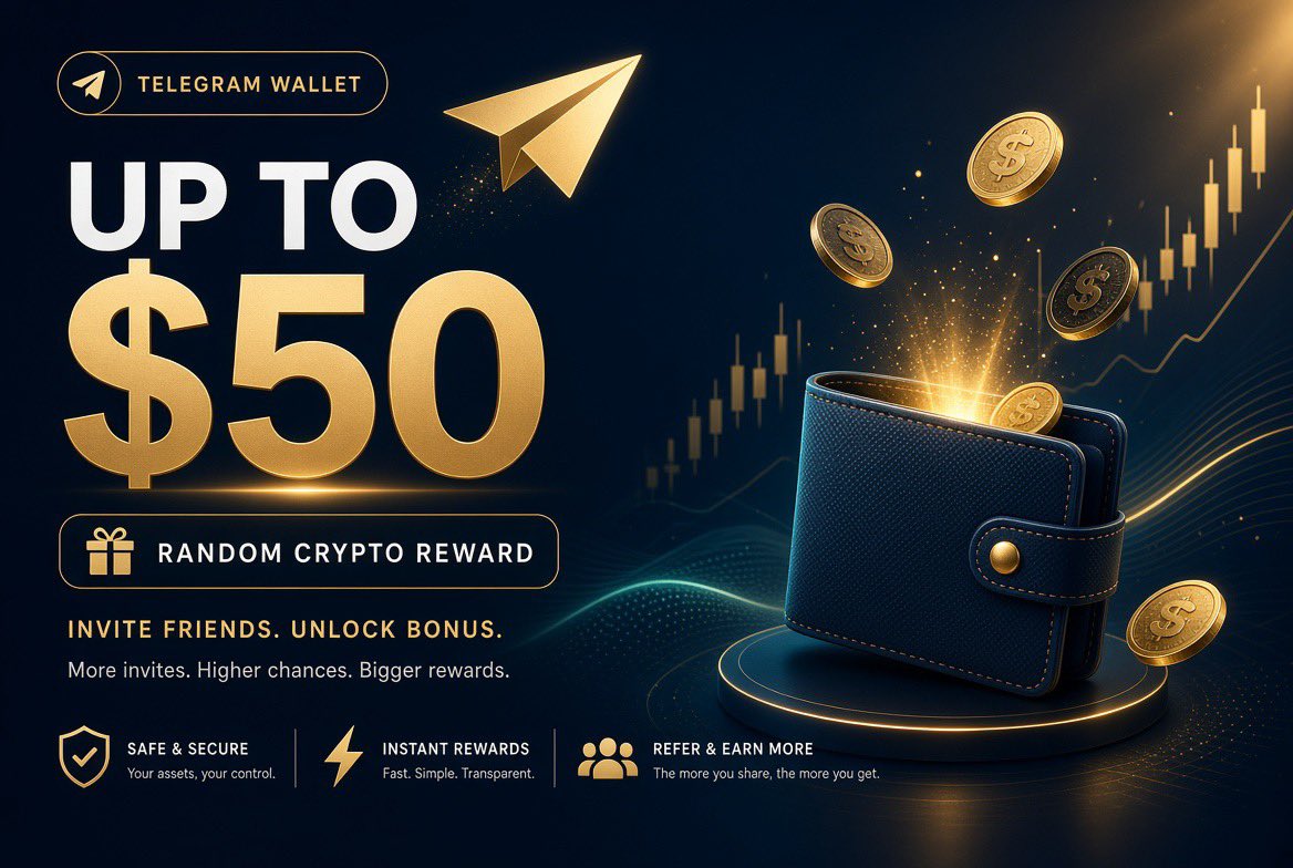 MiroxaX's tweet photo. Anyone tried Telegram Wallet yet?

You can catch a random crypto bonus up to $50 right now. 
I checked the terms recently: you need to be new to Wallet (or not have used it for about 3 months), make a trade of at least $50, and hold the asset for a week.

If that works for you, message me and I’ll send the link I used. I get 90 Points for it, you get the bonus.