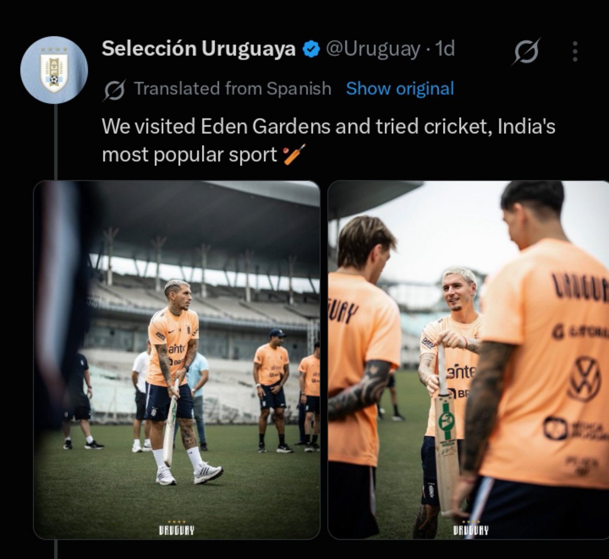 Karmaloger's tweet photo. @TrollFootball They already started cricket practice https://t.co/PeJ7kzODB3