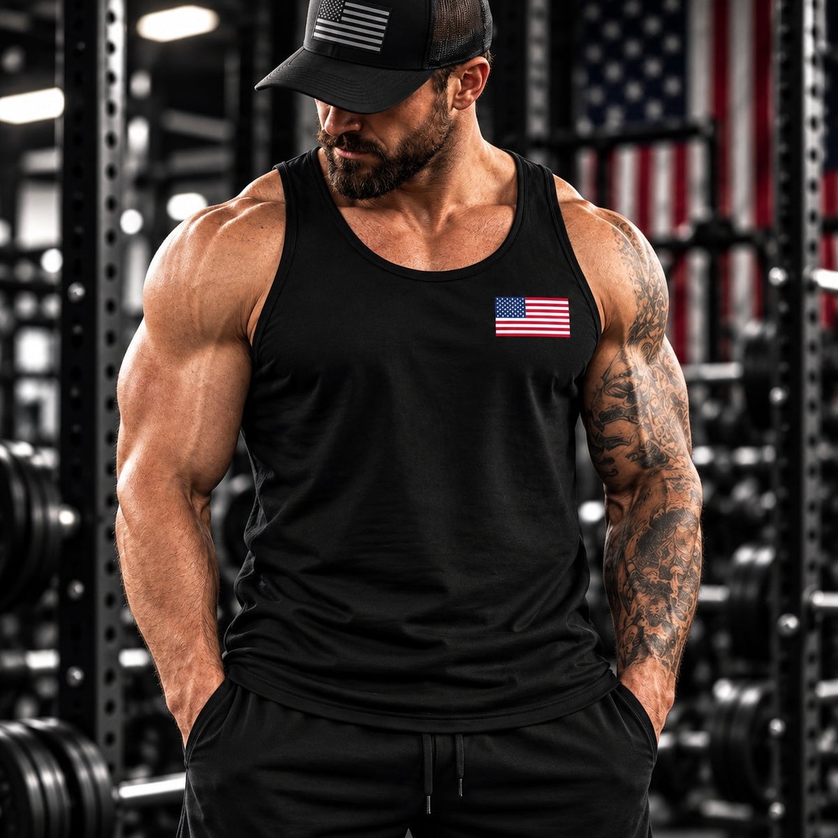 MUSCLEXXXUSA's tweet photo. Flag mood: lift and leave a trail of sparkler dust. 🇺🇸 Lightweight American Flag Gym Tank—soft, breathable, moves with your chaos. Low-key proud, low-key comfy. $35. #ad #Fitness #GymWear Tap the link in bio. https://t.co/1GEn5Lxqt1
