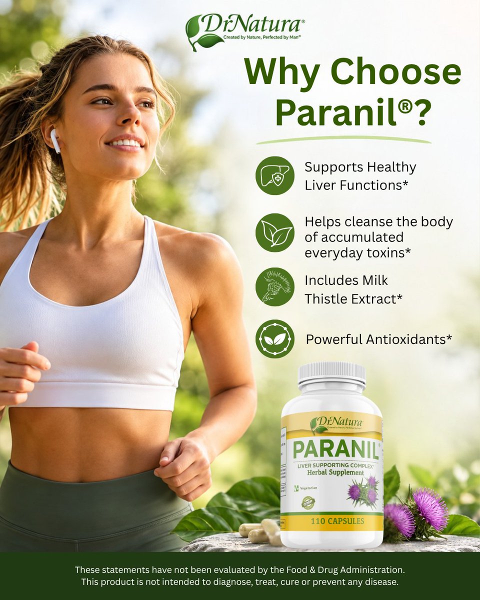 DrNatura_'s tweet photo. Support your body from the inside out. 🌿 Paranil® combines milk thistle extract and antioxidants to support healthy liver function and your body’s natural cleansing processes.*
#DrNatura #Paranil #LiverSupport https://t.co/j6VPRUl16d