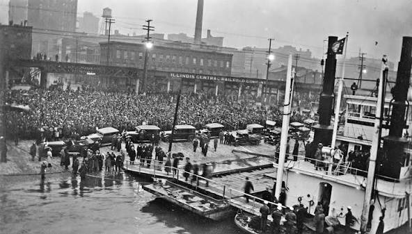 HighPrairieFarm's tweet photo. OTD Oct. 23, 1929. Oops. Day before Stock Market begins crash leading to Great Depression, President Herbert Hoover dedicates completion of Ohio River Waterways project in Louisville on cold, rainy day before large crowd on city's wharf. Hoover spoke aboard Greenbrier steamboat. https://t.co/7pDX1i4i26