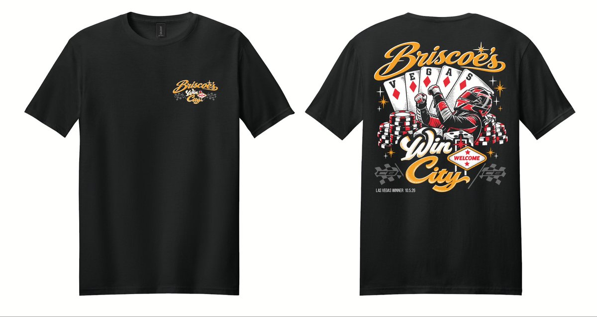 chasebriscoe's tweet photo. Vegas Win Shirt!!! https://t.co/U95VvN9S3V https://t.co/nzBIiVyITZ