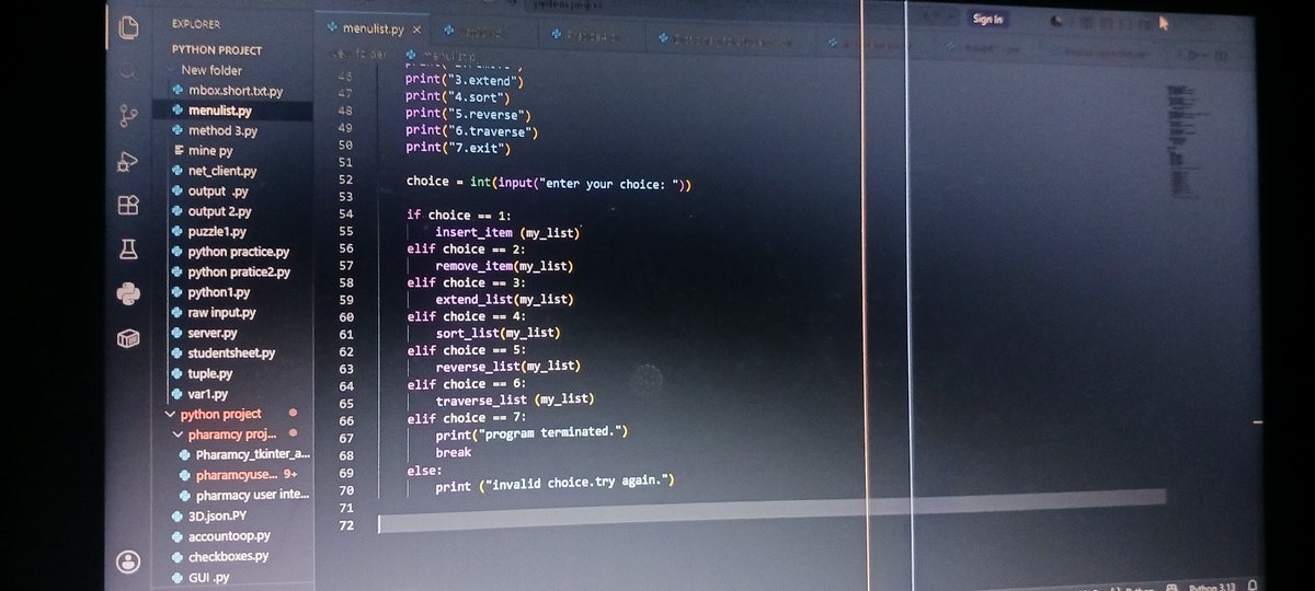 awhin34962's tweet photo. Day 13 of #100DaysOfCode 🚀
Today I practiced creating a menu-driven program in Python and learned how users can interact with different options. 🐍💻

#Python #CodingJourney #100DaysOfCode https://t.co/TC3SbKhEeS