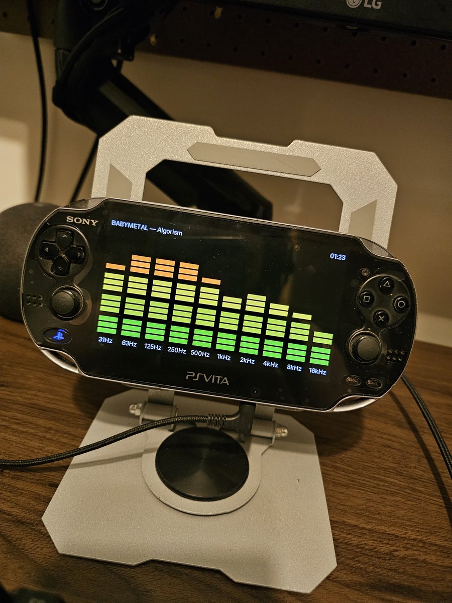 MarmottaLucas's tweet photo. Testing psvitaman
Working really fine here on 1101.
Loved the album selection screen cover arts working and the new cassette colors.

Just wondering if there's a way to blackout the screen without stopping the music https://t.co/wAp9aiLGBA