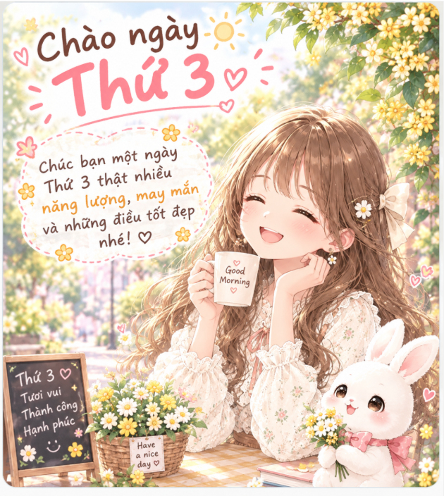 NMy031291's tweet photo. Chúc mọi người có ngày thứ 3 rực rỡ. https://t.co/ReDr9bum8x