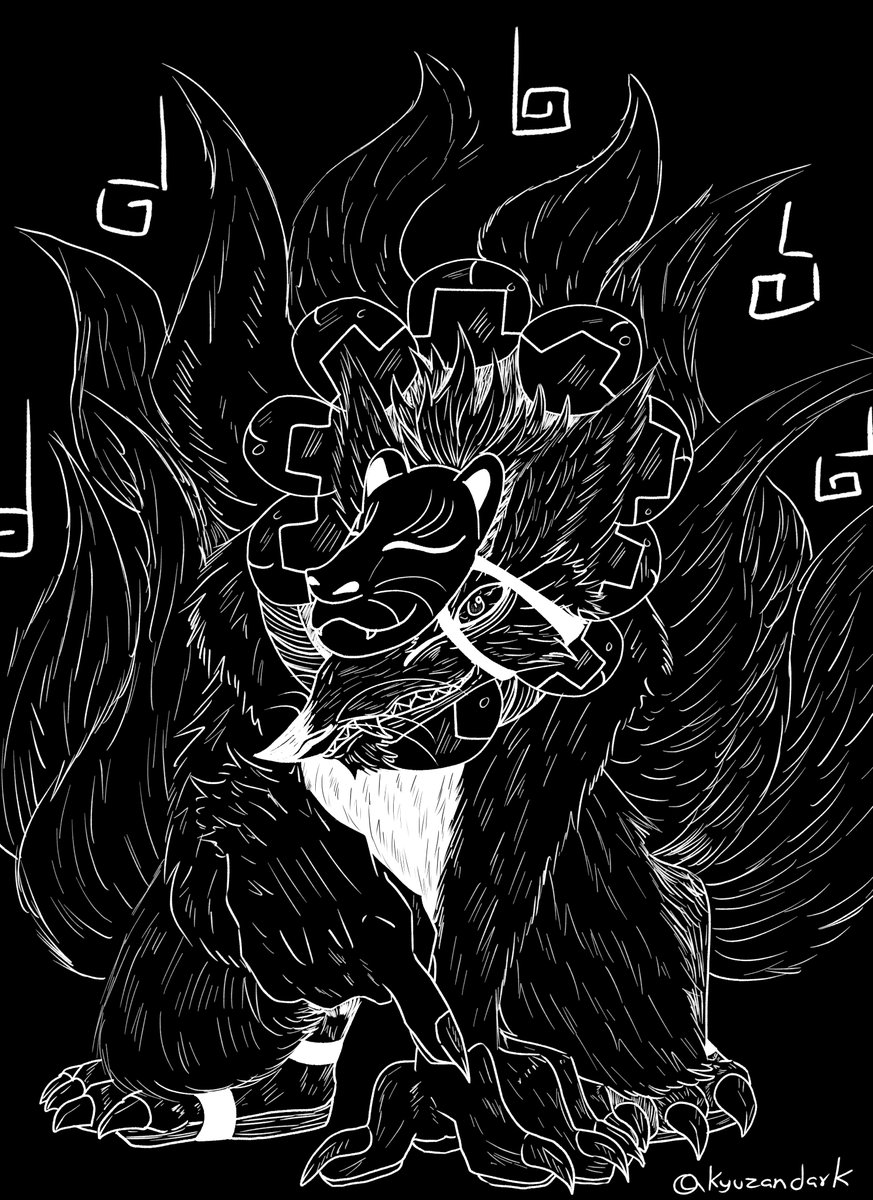 KyuZanDark's tweet photo. Weretober Day 5 | Kitsune #weretober2026 https://t.co/BKShFFwnU7