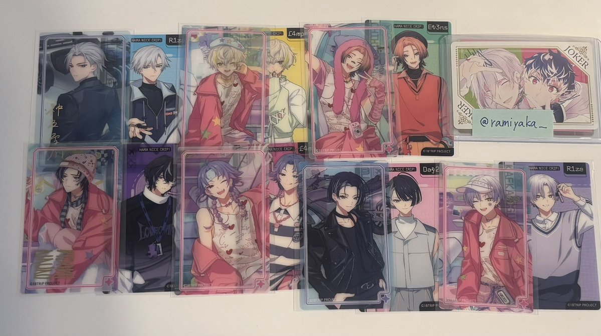 ramiyaka_'s tweet photo. 【交換】18TRIP エイトリ ハマメグリ クリアシート たいがぁえんじぇるず。BLUE FANG

譲：季肋*、雪風*、糖衣、千弥、子タろ、宗氏、可不可
(*は箔)
求：箔添

Nの場合~3:1の比率違い交換可。
郵送交換
検索からでも大歓迎です🌸 https://t.co/BFL4xCfOGs