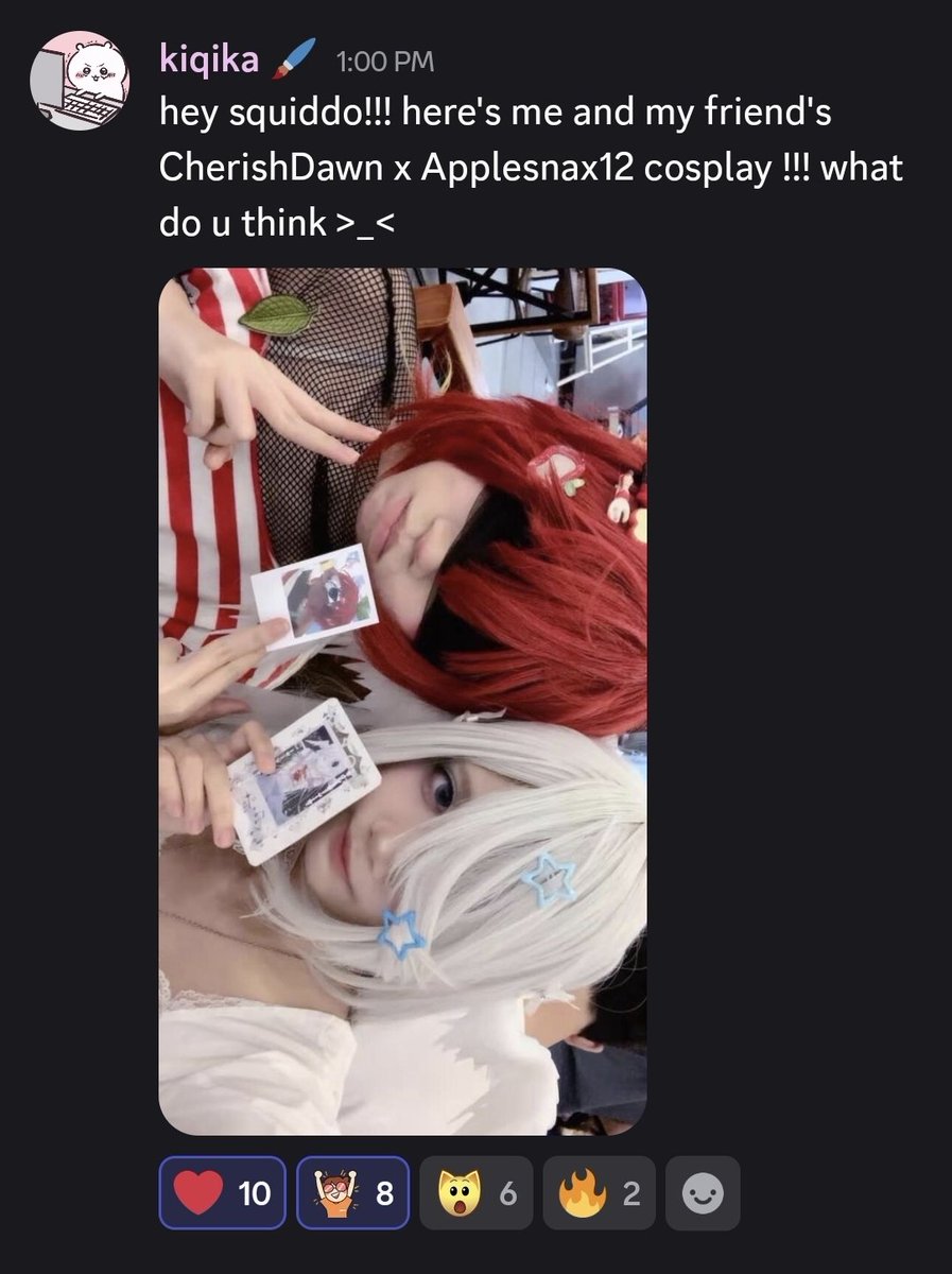 Kiqika's tweet photo. Oh, that me? Pure aura.

@evelyn_evn2122 – CherishDawn

#footagefromanafterlife #applesnax12 #cherishdawn #squiddo #cosplay https://t.co/wZcnGKw5Rk