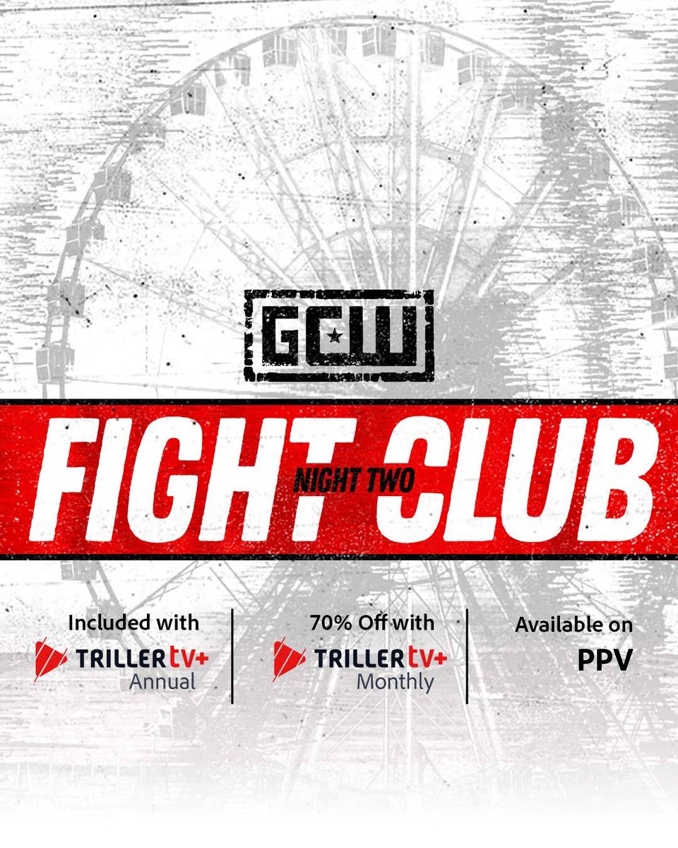 Triller_TV's tweet photo. WELCOME TO GCW FIGHT WEEK WEEKEND!

🚨 INCLUDED with TrillerTV+ Annual
🫰 70% off with TrillerTV+ Monthly
🎟️ Available as PPV

OCT 10-11 | EXCLUSIVE on TrillerTV 📺 https://t.co/xusfPPjd0u