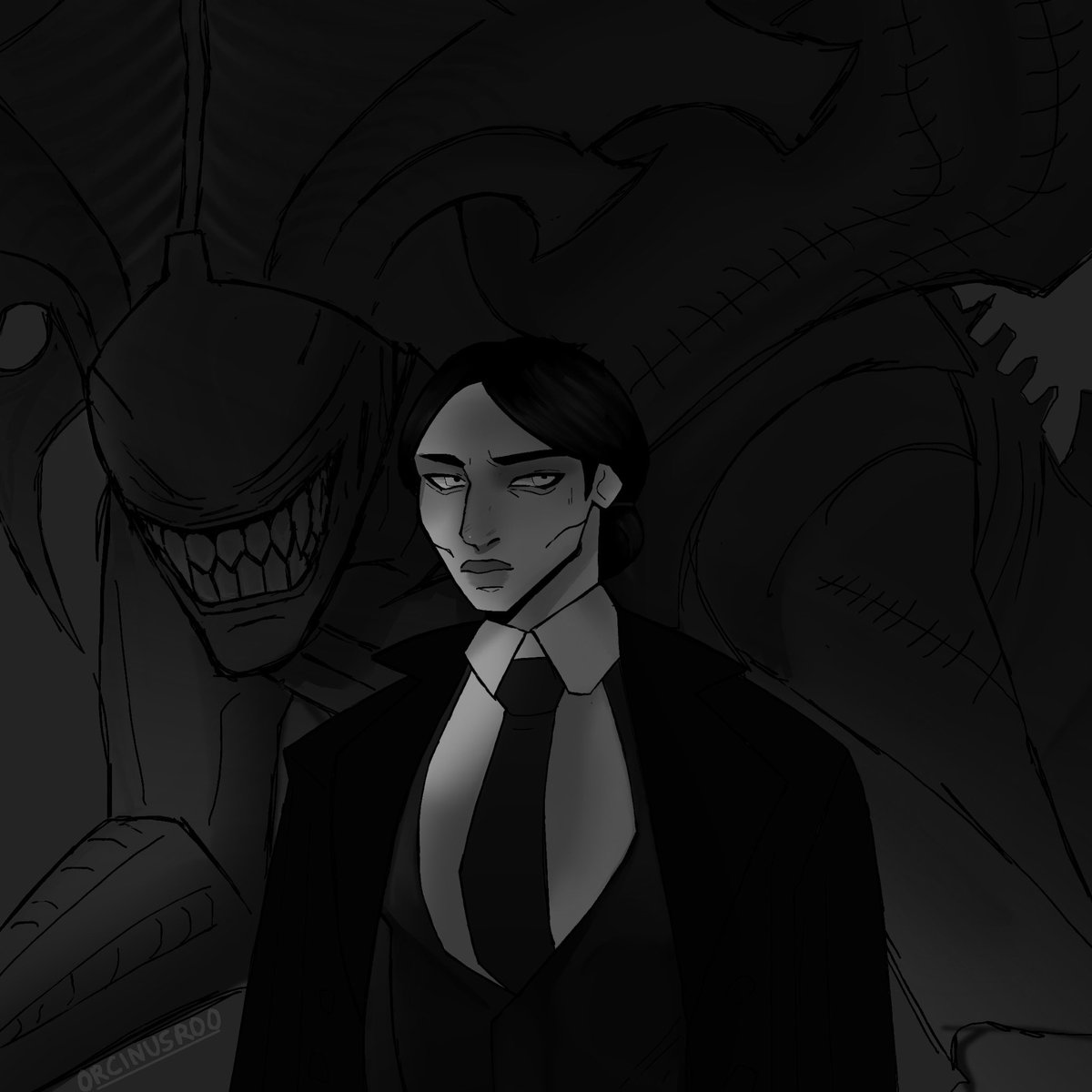 OrcinusRoo's tweet photo. ares and his considered mother, Eudora. #xenomorphKing #androidoc https://t.co/kjbkqvYUKM