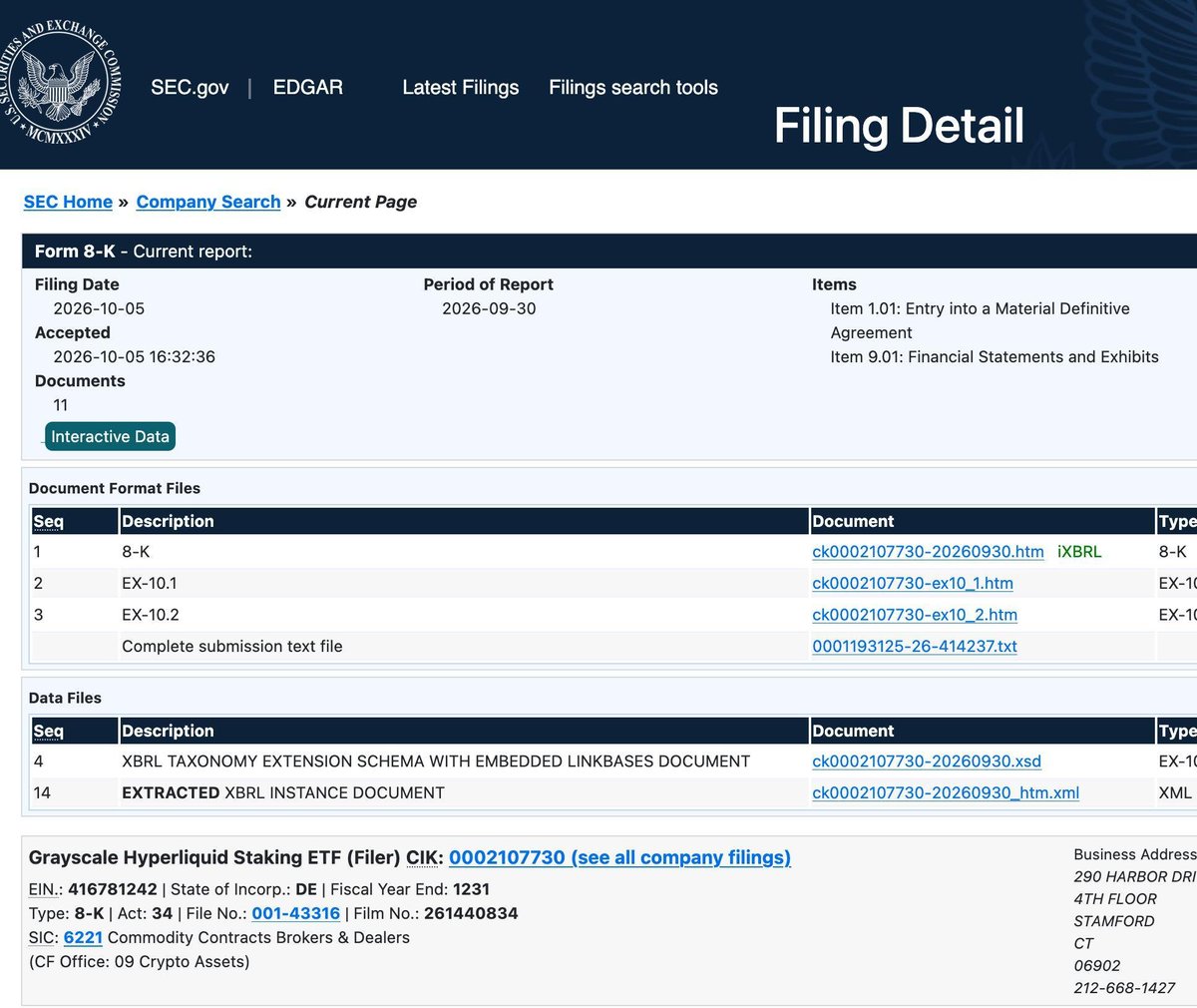 Shrawan_akumar's tweet photo. ⚡️ JUST IN: GRAYSCALE IS DEEPENING ITS $HYPE BET.

Grayscale’s Hyperliquid Staking ETF just filed an 8-K adding BitGo as an additional custodian for its HYPE holdings.

Anchorage remains the primary custodian.

Wall Street’s Hyperliquid infrastructure is getting bigger. 👀🔥 https://t.co/ZGOg49geho