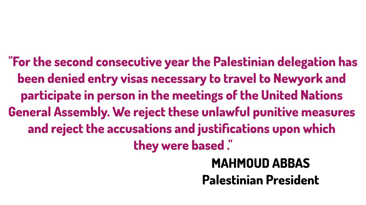 pardekpiche's tweet photo. @AdwanMaria20102 @EyeonPalestine @shrooms_q @seanquincy1 @AniAnimates @doctor_rahmeh @Graemellll @Blaze_Knight95 @zee_pruk @Aroobi_xx @_nuna_V Palestinian President Mahmoud Abbas condemns Washington's decision to deny him a visa to join UN GENERAL ASSEMBLY for the second consecutive year. He calls the measure 'unlawful' and 'punitive . Kindly donate n share as per your capacity by clicking the link in bio #FreePalestine https://t.co/5hNbBqoO2U