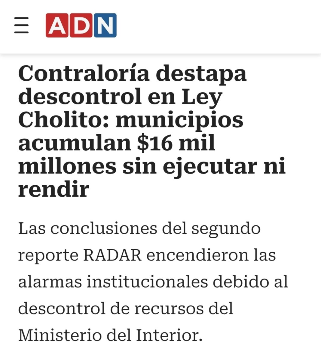 tylerlibertario's tweet photo. @adnradiochile La razón es esta, los municipios hacían lo que querían con la plata de ley Cholito https://t.co/Ql1L5zL7RL