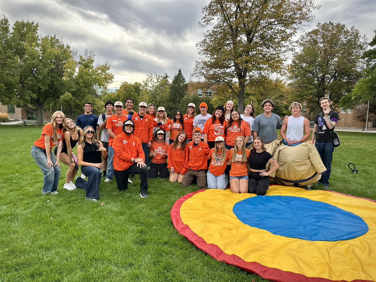 IdahoStateU's tweet photo. #Homecoming Week has entered the chat ๐งก๐พ๐
What a great start to an amazing week. Weโll see you all at the next event ๐ซก https://t.co/LcclxpHvDM