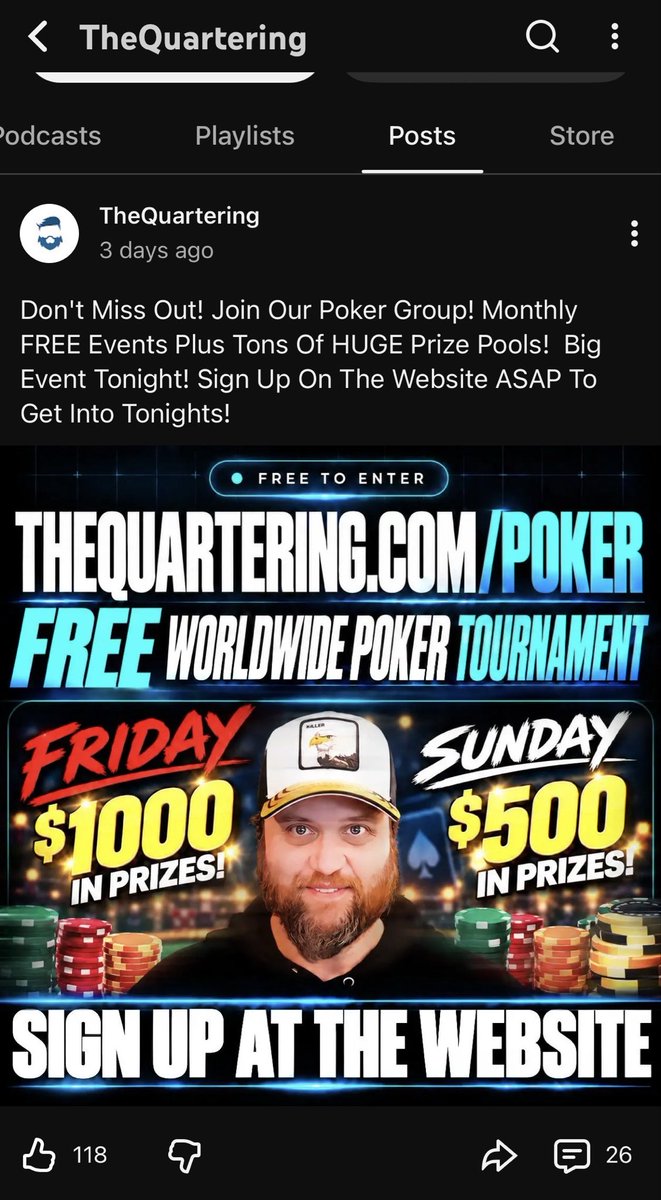 TheKinoGrove's tweet photo. No WoW tonight?

 @TheQuartering has an unannounced poker tourney going on right now! 

Totally not in a lurch for cash… https://t.co/s9KHgeAK93