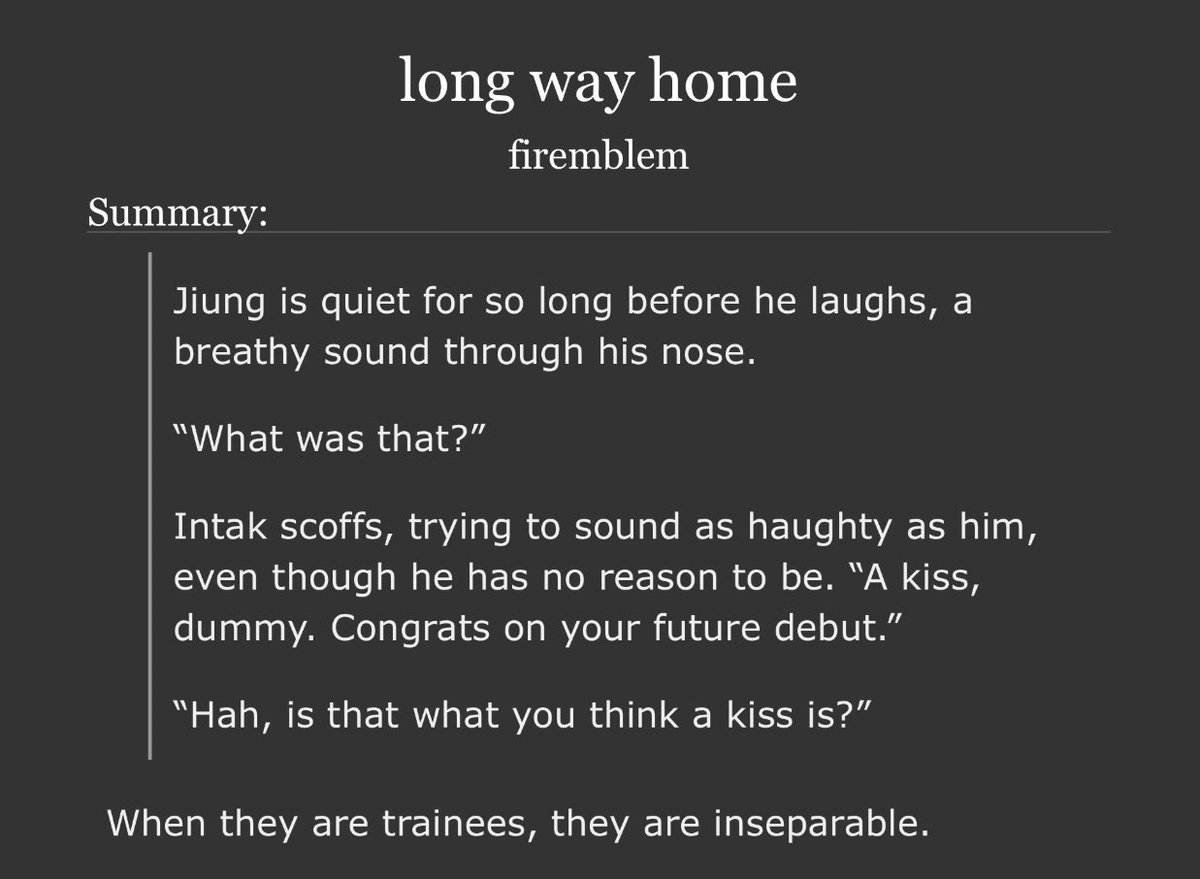 phoenixwright's tweet photo. jitak 🐶🐹

♠️ rated E
🎵 5k words
🎤 canon compliant, pining, trainees, first times/inexperience, trans ung https://t.co/fJ0SPWnXF2