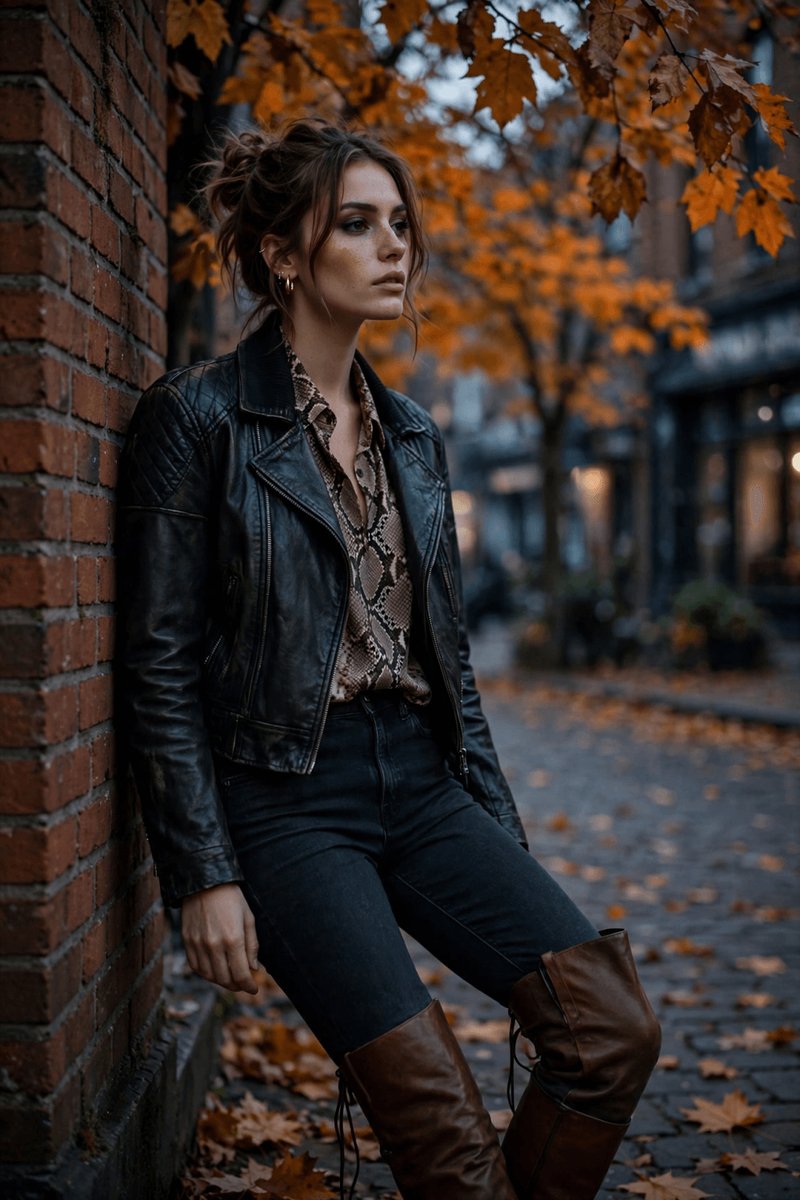 kristavmarx's tweet photo. Monday uniform: leather jacket, high boots, and a little animal print attitude 🖤🍂

Which one's your vibe — 1, 2, or 3?

#FallStyle #LeatherJacket #AnimalPrint #FallFashion #SiouxFalls https://t.co/6fHkt2Euw0