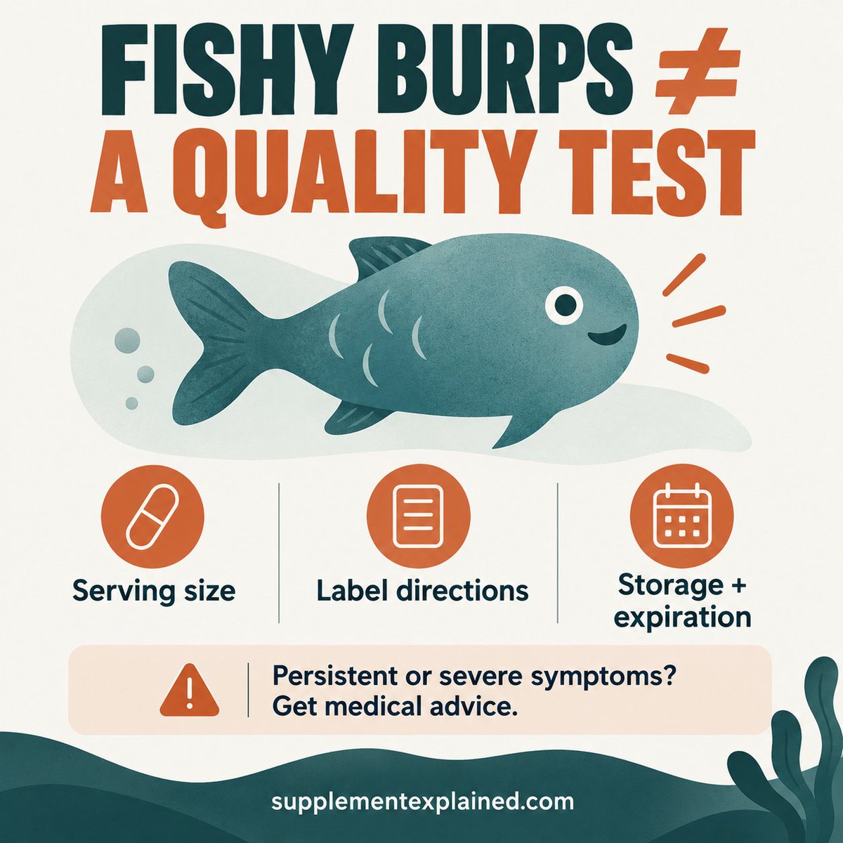 SupplementIndex's tweet photo. No fishy burps? Nice. But that isn't a certificate of freshness.

Burps alone aren't a rancidity test either. Here's a better way to separate tolerance from quality questions. ↓ 1/3 https://t.co/GyEeuQdnMo