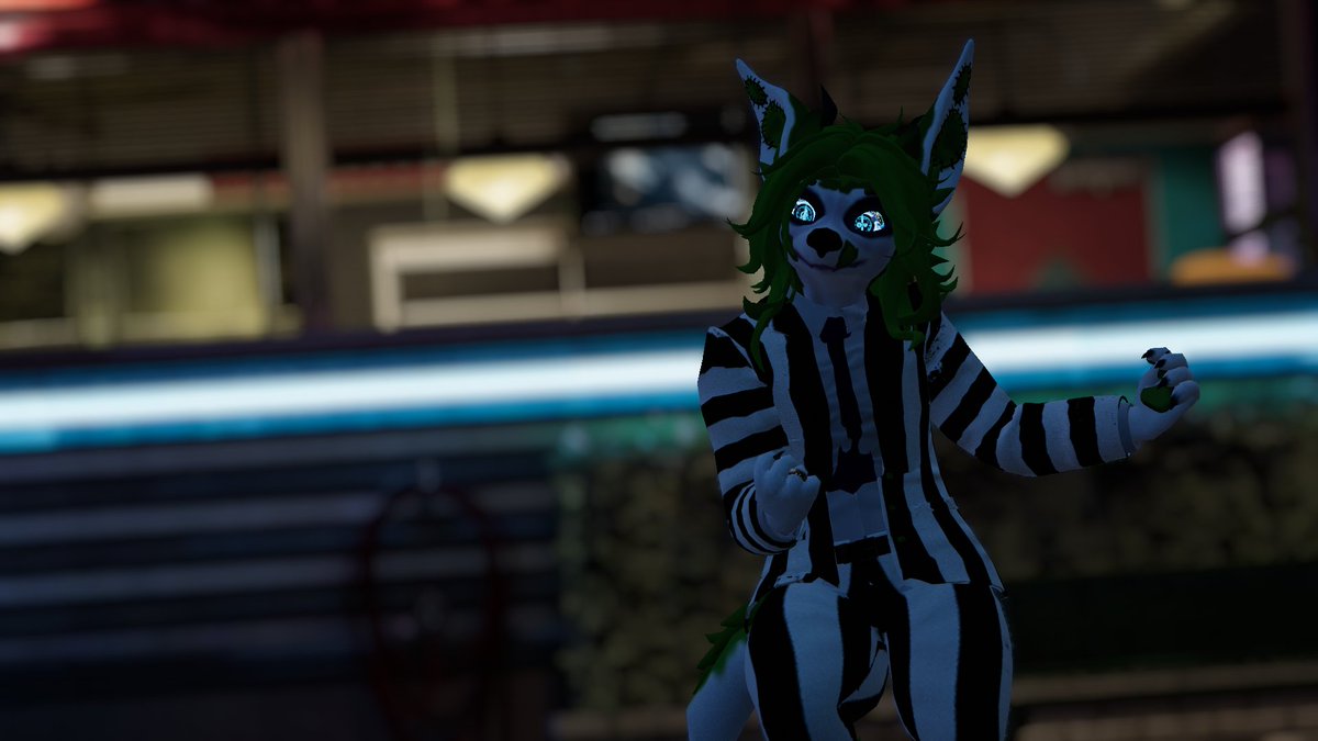 AquariasAD's tweet photo. The Juice Is Loose Tonight~ 
(Testing out the new Halloween avatar)

World: Hare's Diner
#vrchat #nsfw #furry https://t.co/eXPA8v3r8X